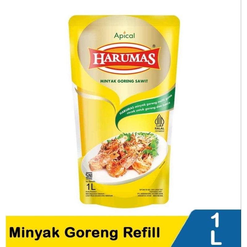 

Minyak Goreng Harumas | 1 Liter refill