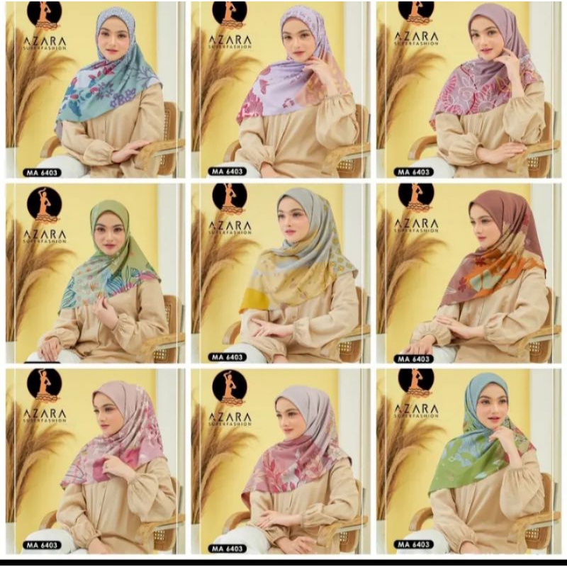 Azara Oskara Hijab Segi Empat Motif Laser Cut