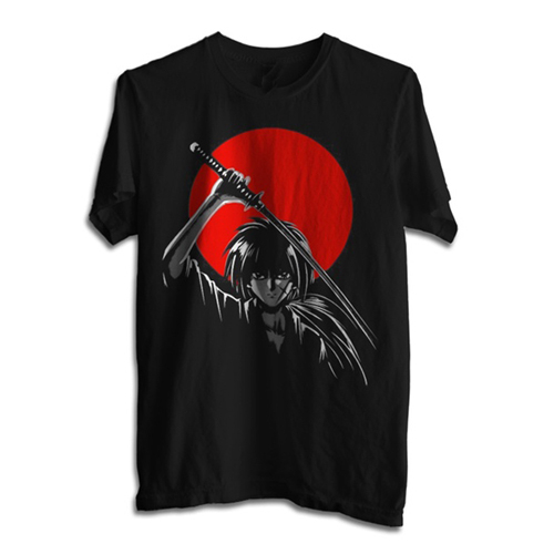 Samurai X Tshirt Casual 100% Cotton
