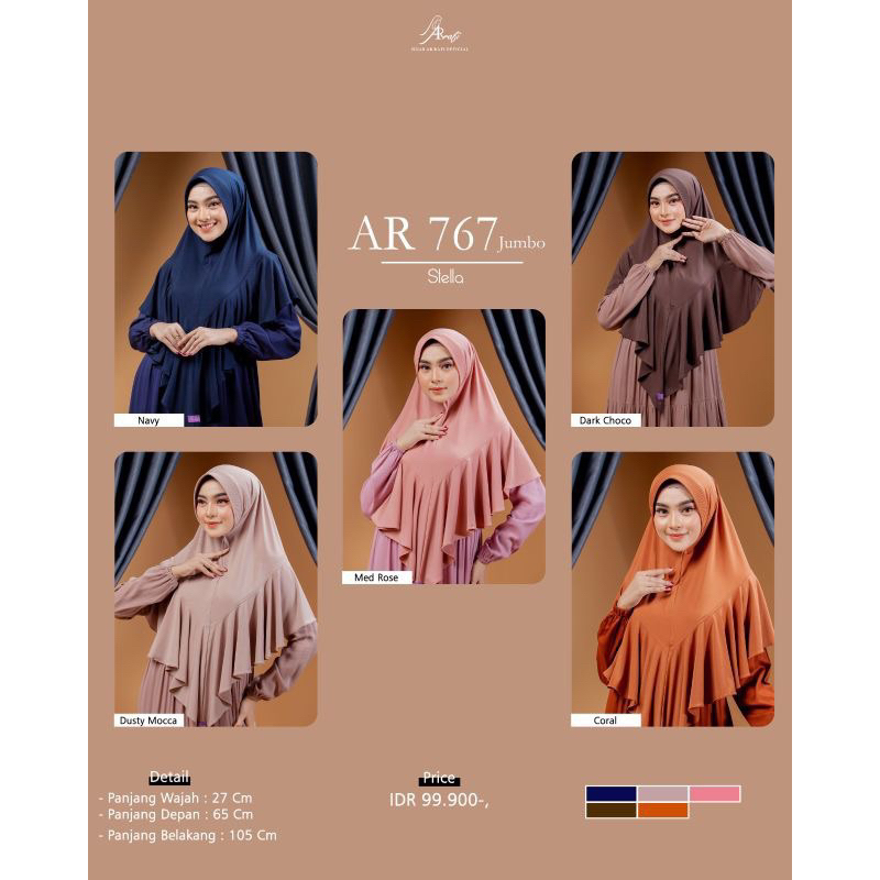 Hijab Jilbab Ar767 jumbo by Arrafi
