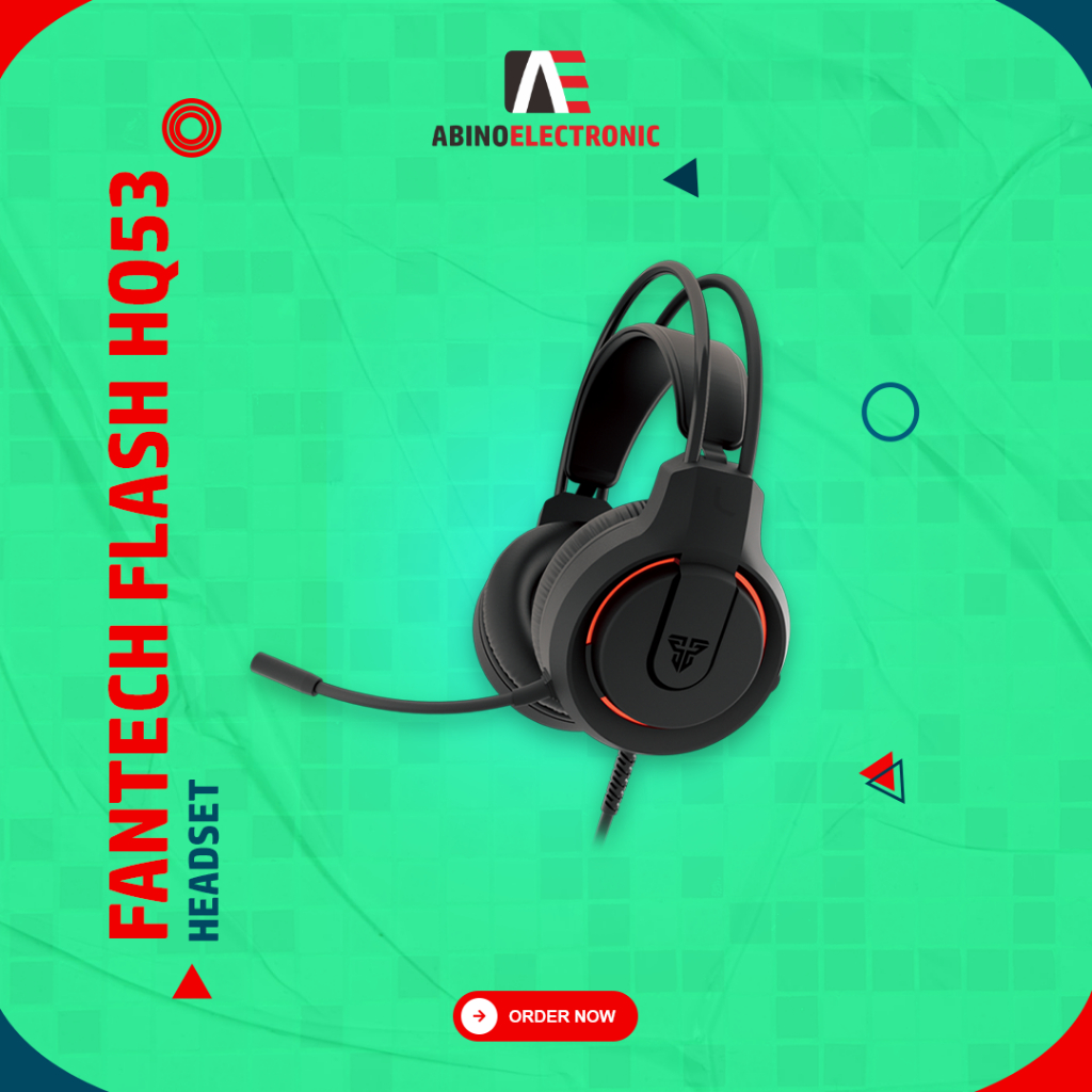 Headset Gaming Fantech Flash HQ53 Headphone Komputer PC Laptop HP