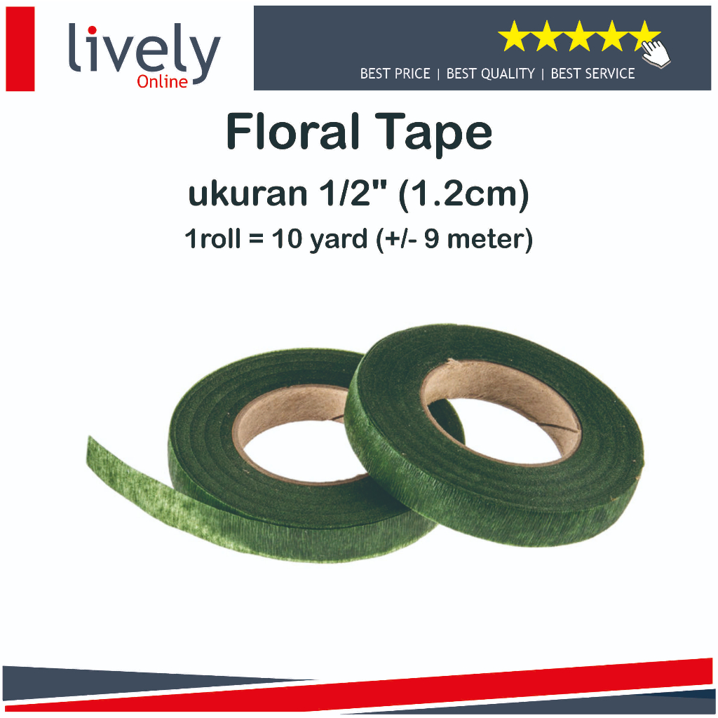 

Floral Tape Selotip Bunga Lebar 1,2cm