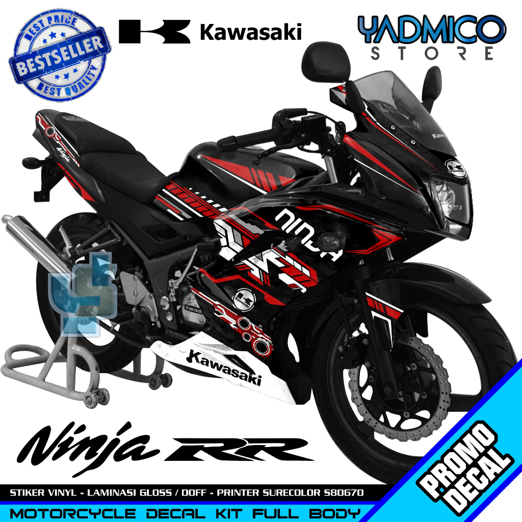 Decal Ninja RR 150 Full Body - Stiker Motor Ninja RR Full Body - Dekal Kawasaki Ninja RR 150 Full Bo