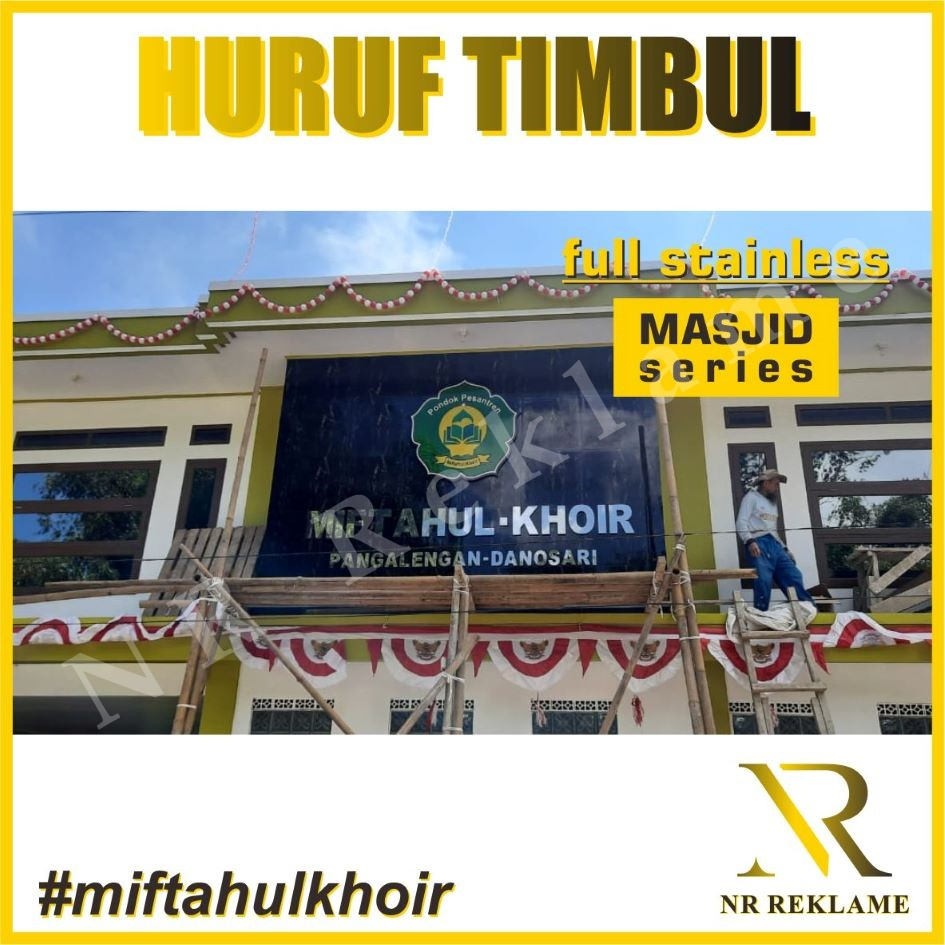 Huruf Timbul Stainless MASJID 3 Dimensi (2)