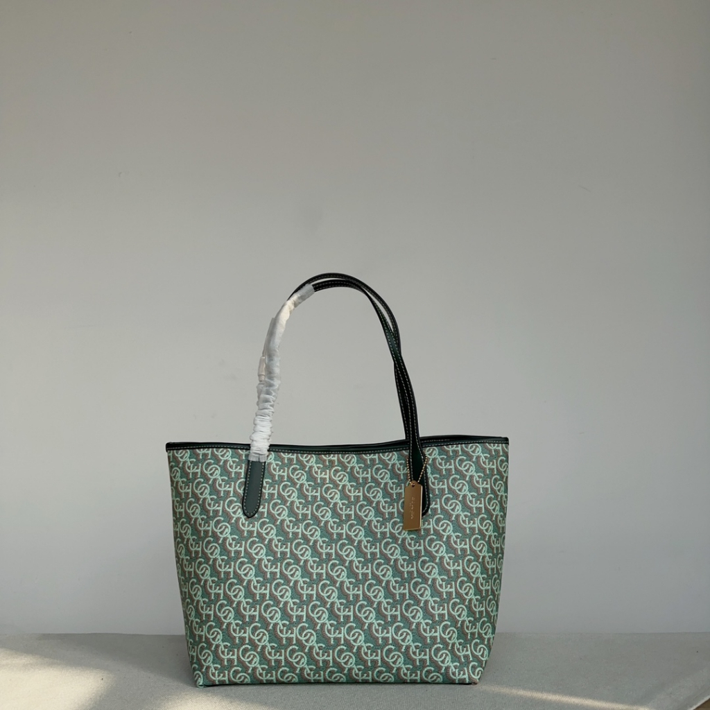 CF342 COACH City Tote With Coach Monogram Print Women Handbag Shopping Shoulder Bag gwd 342