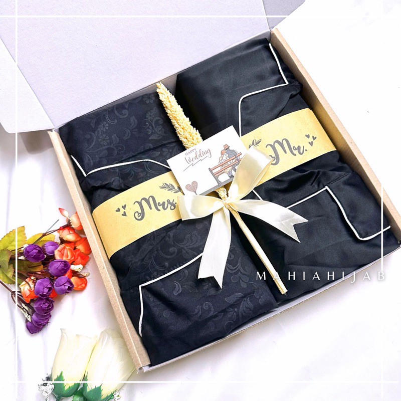 NEW Kado Pernikahan Piyama JUMBO / Gift Set Box Piyama Couple Pasangan / Kado Souvenir