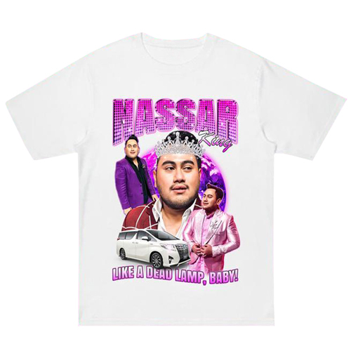 KING NASSAR Tshirt White Casual 100% Cotton