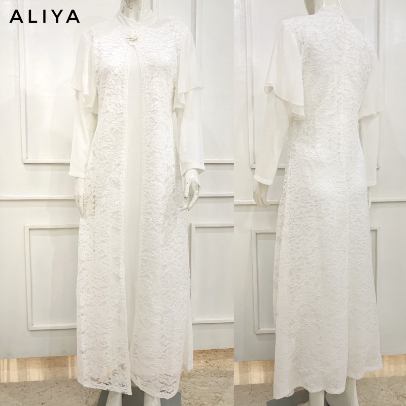 GAMIS PUTIH DRESS PUTIH GAMIS IMPORT BRUKAT IMPORT BAJU PUTIH GAMIS IMPORT ABAYA PUTIH