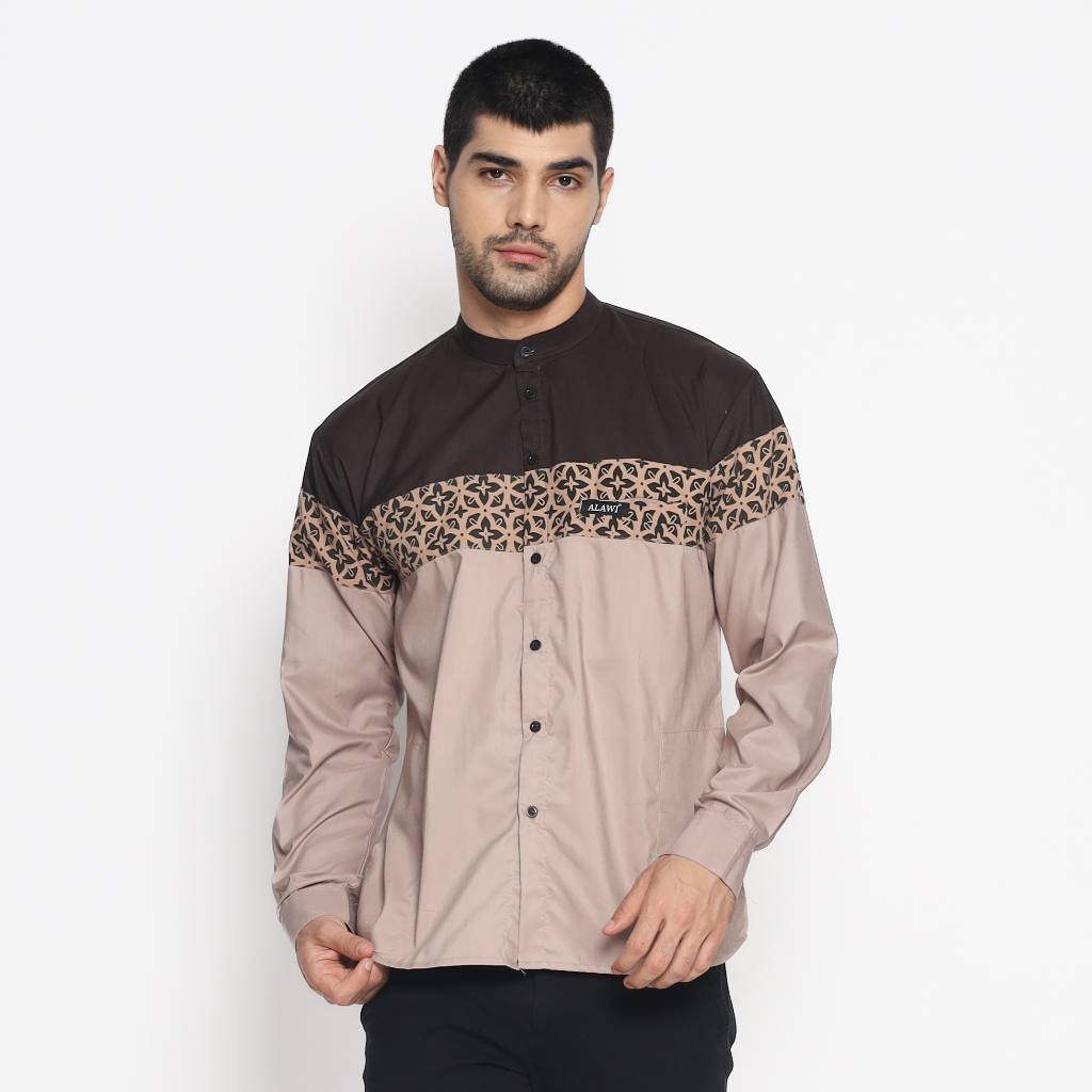 HOT DEALS ALAWI - BAJU KOKO PRIA DEWASA LENGAN PANJANG YUDISTIRA WARNA CREM