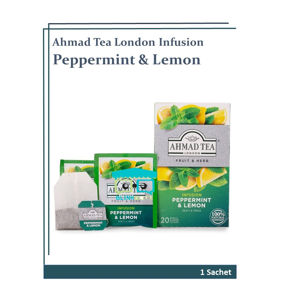 SACHET Ahmad Tea London Fruit &amp; Herbs PEPPERMIN &amp; LEMON Infusion