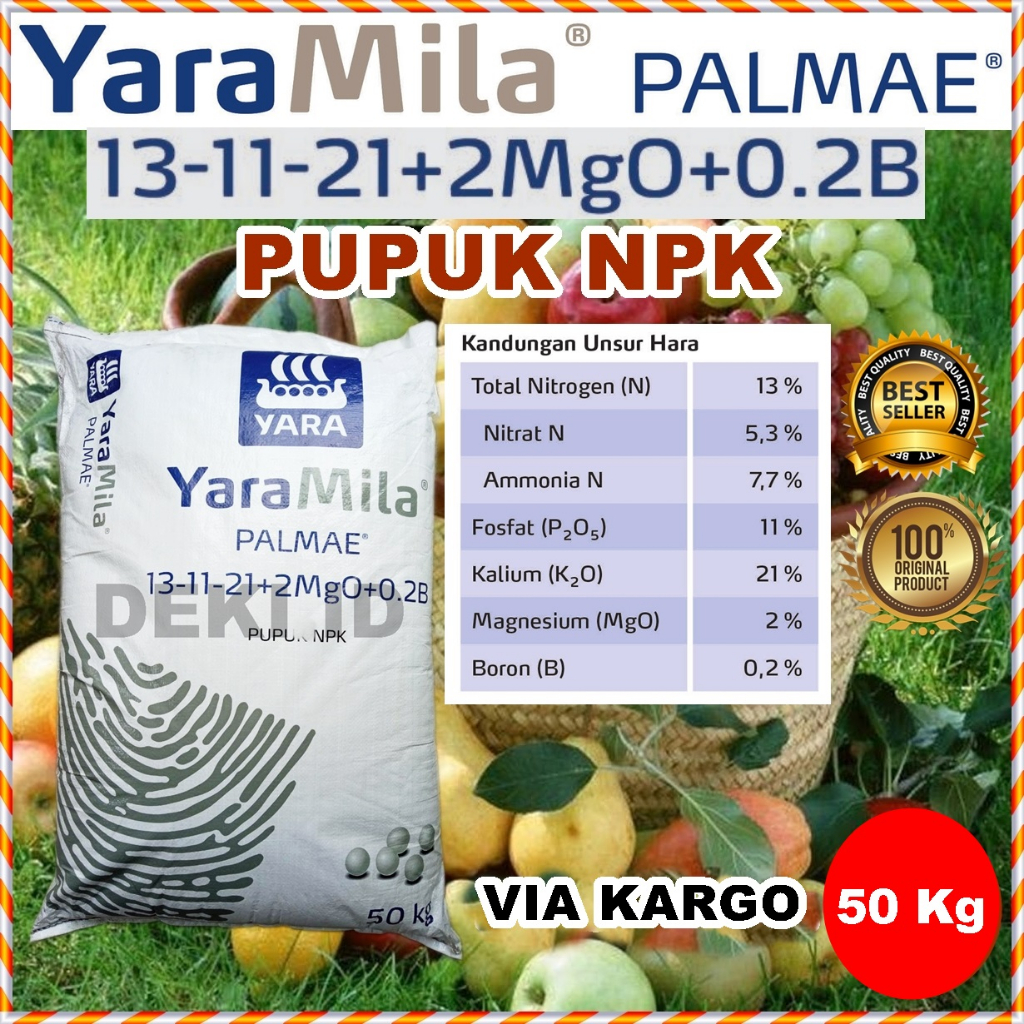 YaraMila Palmae 50 kg Via Kargo Pupuk Yara NPK 13 11 21 S Plus Magnesium Boron