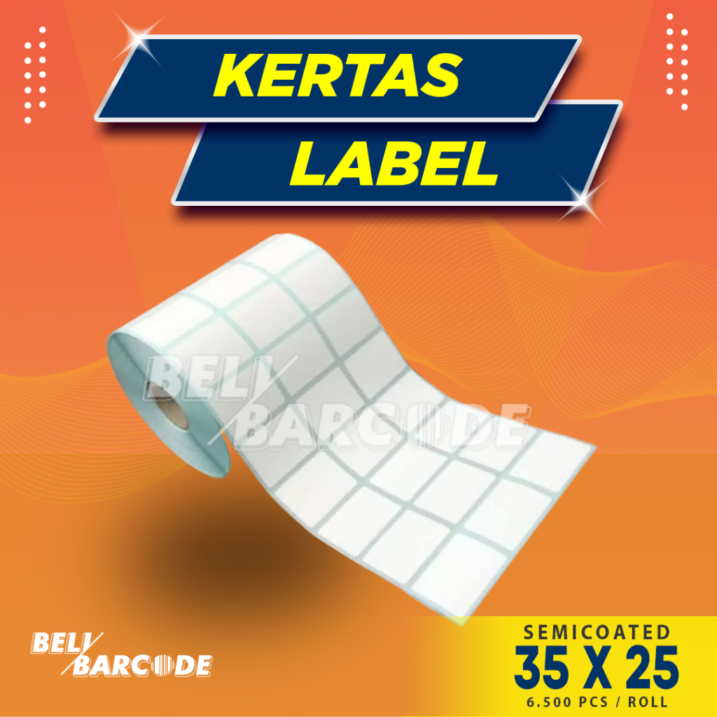 

Stiker Label Semicoated 35 x 25 mm 3 Line 6.500pcs 35x25mm Semicoat