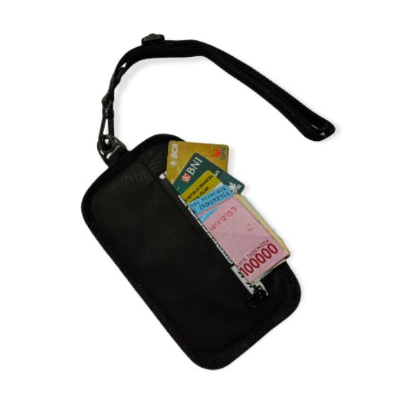 dompet HP ID card holder gantungan leher wanita pria motif hanking found walet premium card holder p