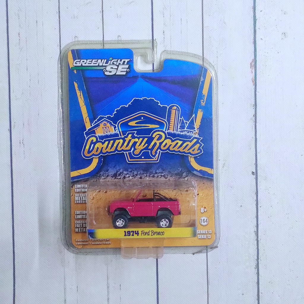 GREENLIGHT 1974 FORD BRONCO COUNTRY ROADS DIECAST JEEP OFF ROAD