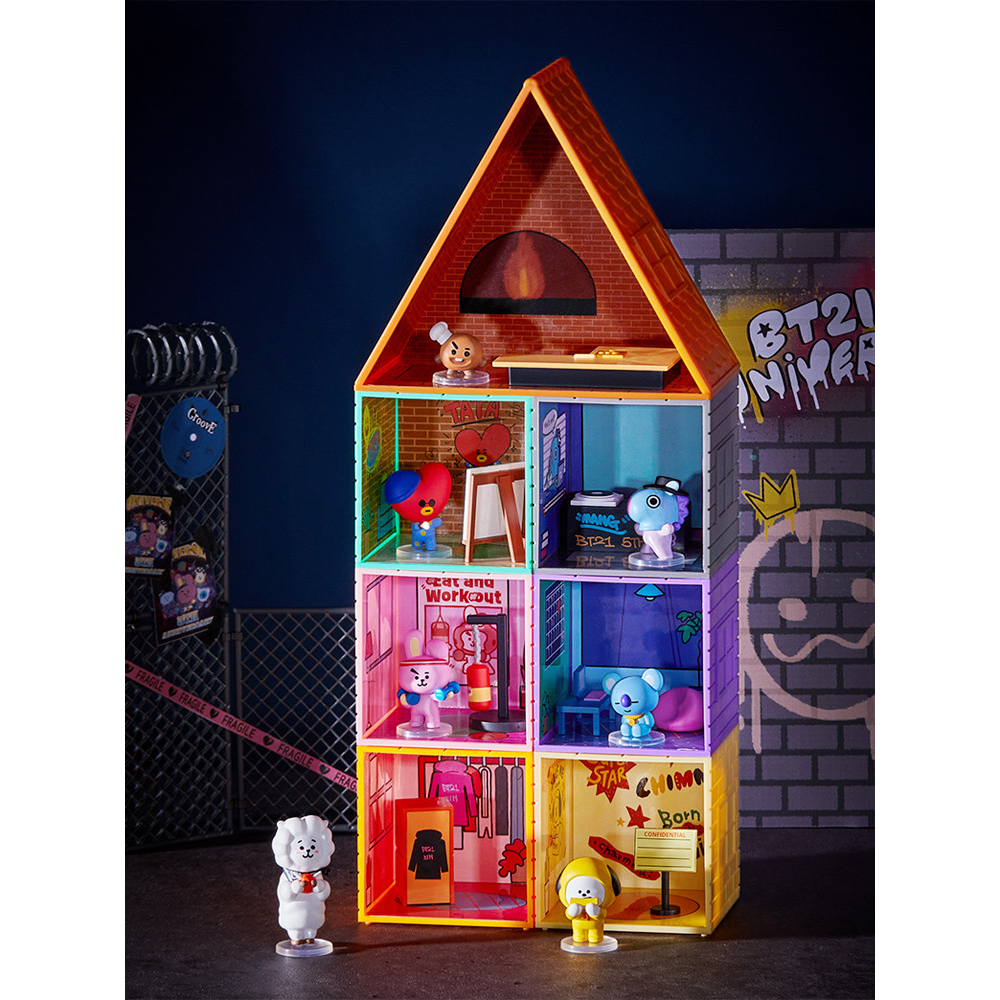 Mini House Figure BT21 Ready, 100% Official