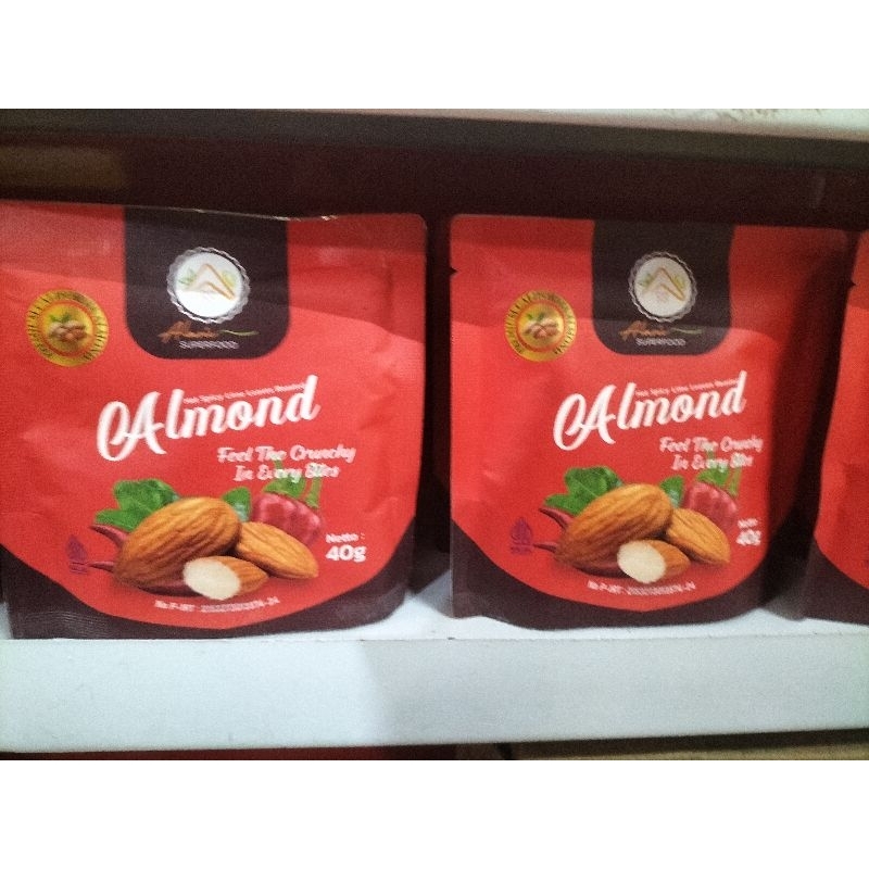 

KACANG ALMOND POUCH 40g || cemilan_murmerbjm