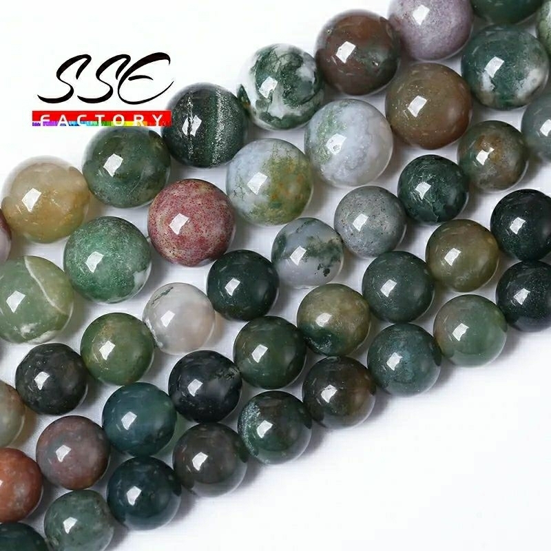Grosir Batu Indian Agate Alami 4mm -12mm