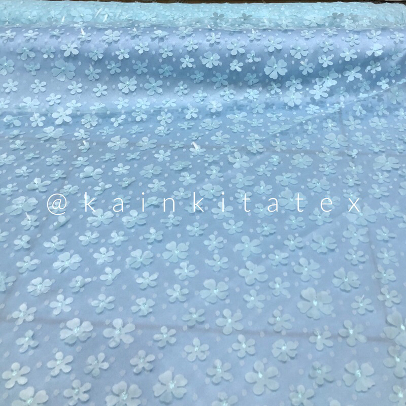 (COD) Tile Dotty tulle dot bunga sakura 3d | tile dot halus motif bunga sakura timbul