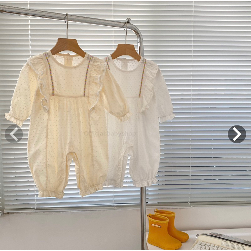 0-18bln JUMPER RUFFLE BASIC BAYI | JUMPSUIT ROMPER BAJU PAKAIAN ANAK catalog YQER YA