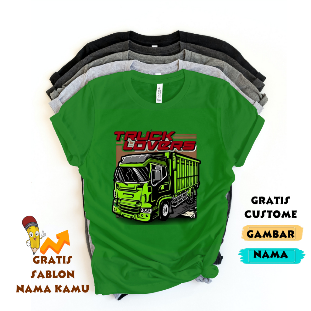 Baju Kaos Anak Truck Oleng / Baju Kaos Anak Truck / Customeku