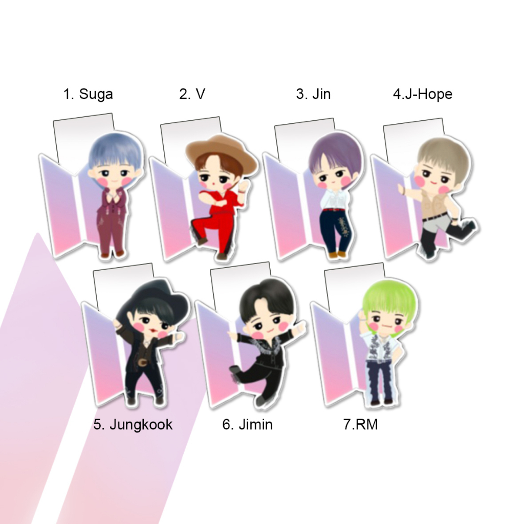 

Magnetic Bookmark KPop BTS Fanart I Pembatas Buku Magnet