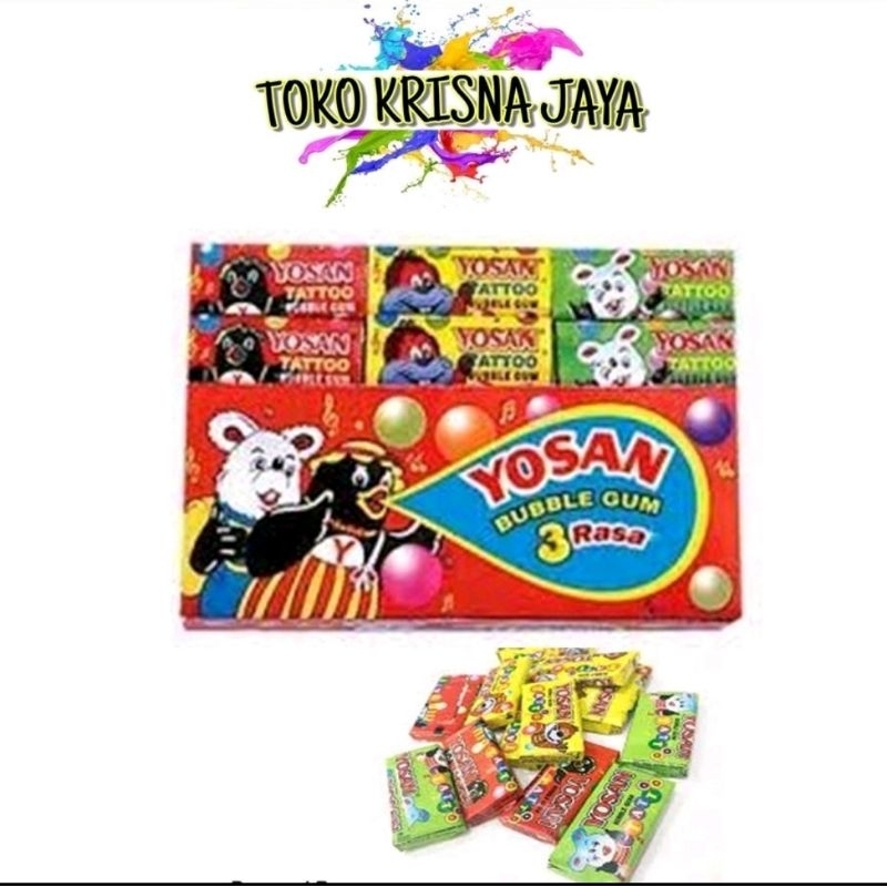 

YOSAN BUBBLE GUM PERMEN KARET JADUL 1 PACK ISI 60 PCS NETTO 138 GR