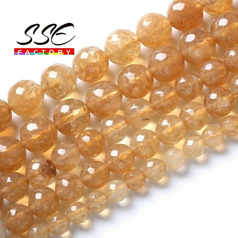 Manik Batu Citrine Rambut Sendana 4-12mm