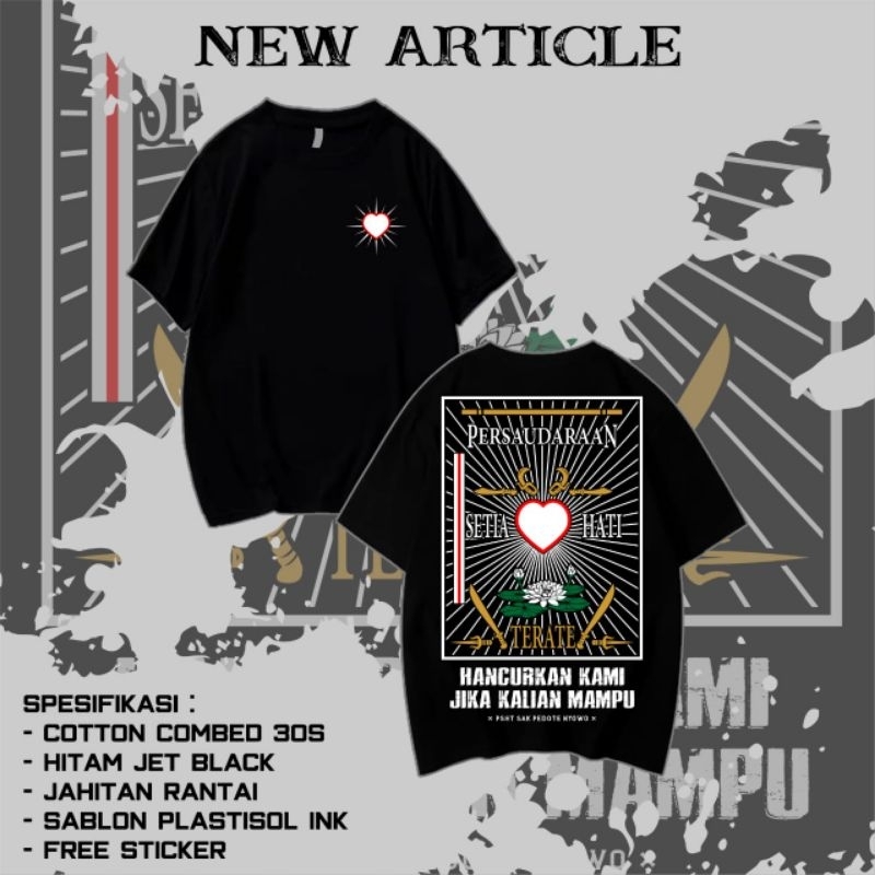 Kaos Psht Artwork Logo Part 2 terbaru Kaos psht limited edition Kaos Psht Original-KAOS PSHT LAMBANG