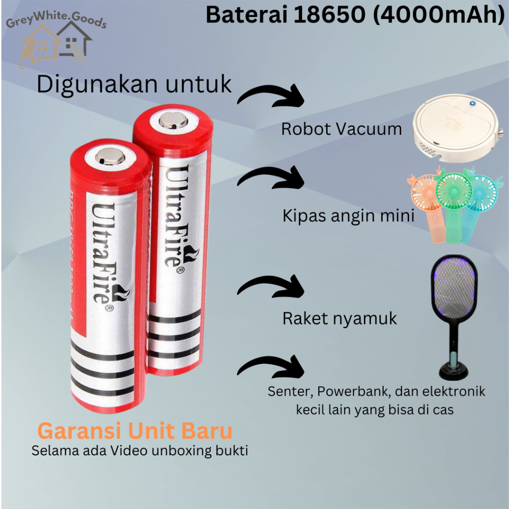 Baterai isi ulang 18650 4000 mAh