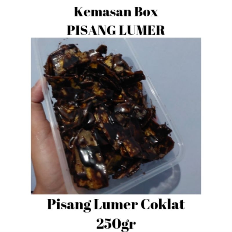 

keripik pisang coklat lumer 500gram kemasan box (isi 2 box)