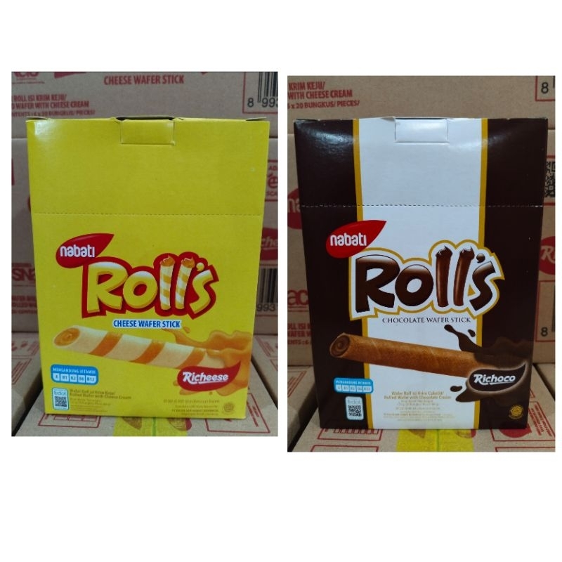 

Rolls keju nabati rolls cokelat nabati 1box isi 20.pcs