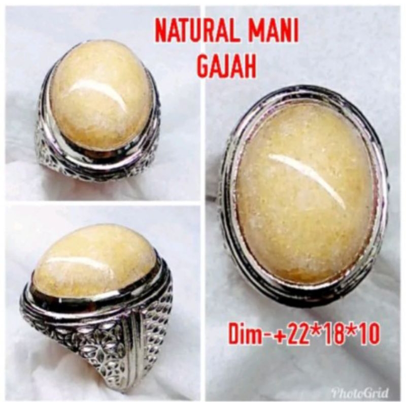 CINCIN NATURAL BATU MANI GAJAH ASLI.