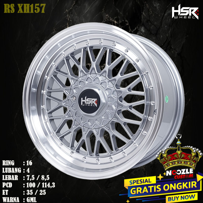 Velg Mobil Celong R16 type HSR RS Terbaru Pelek Racing Lubang 4 Clasik Bukan Velg BBS