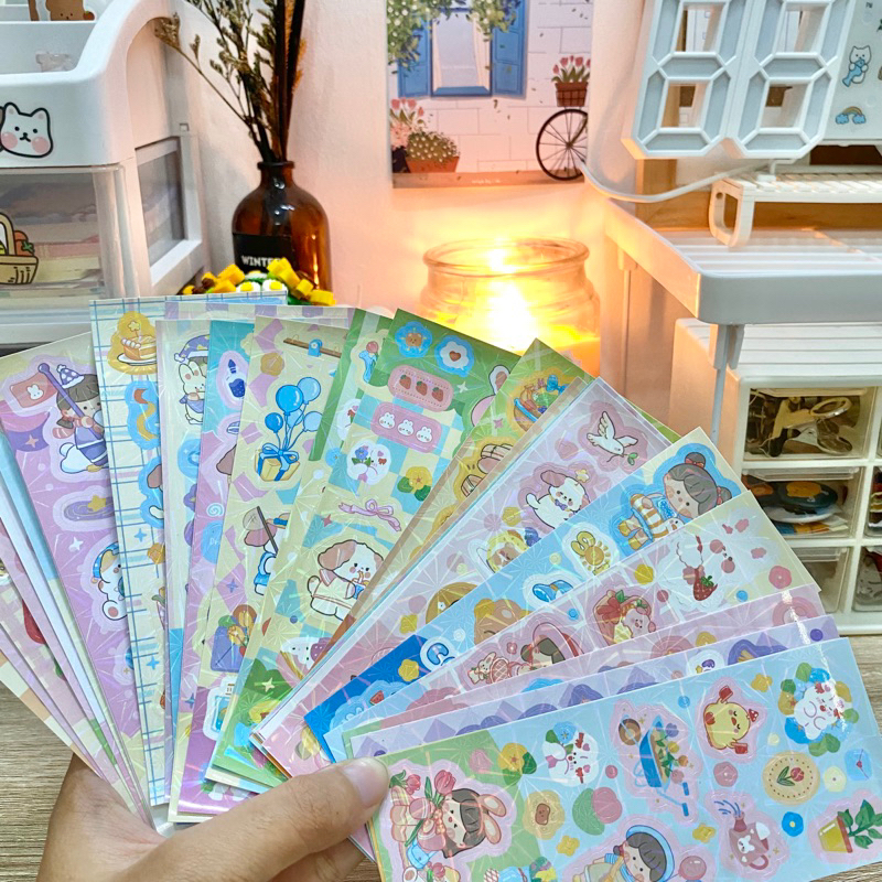 

Hologram Stiker Korean Style Murah |Kisscut|