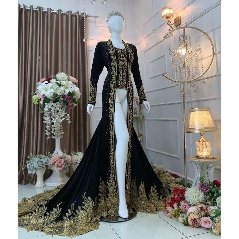 TERBARU GAUN PENGANTIN BLUDRU EKOR BATIK /BAJU PENGANTIN SOLO PUTRI  /GAUN PAYET FULL PAYET/MANTEN