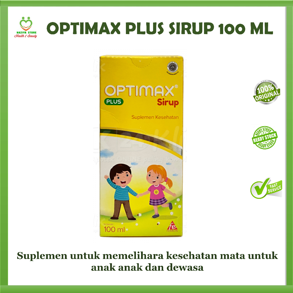 OPTIMAX PLUS SIRUP 100 ML - - Vitamin Untuk memelihara kesehatan mata - Vitamin Mata