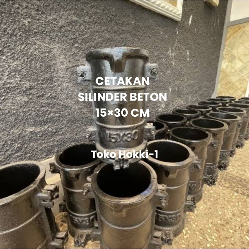 cetakan silinder beton besi cor 30x15 cm / cetakan silinder beton