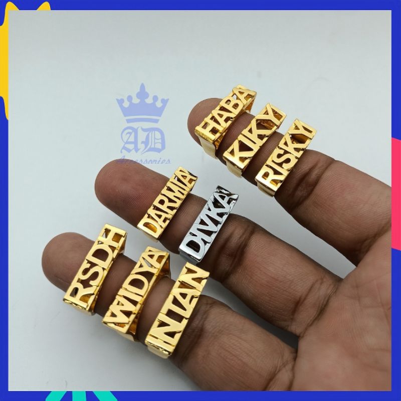 Cincin Nama Terbaru Cincin Nama Custom Model Berlian Eropa
