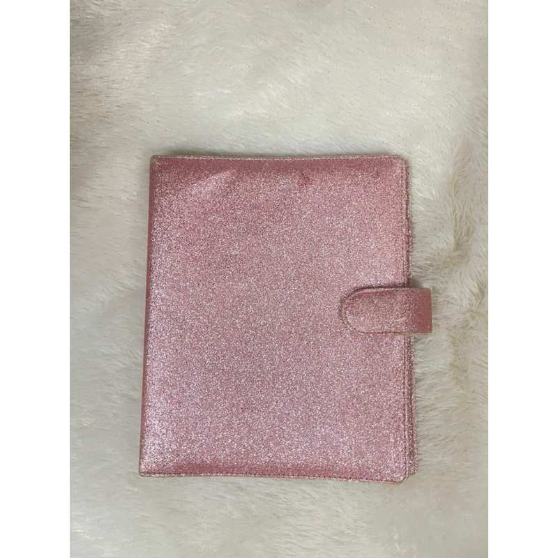 

binder pink glittery