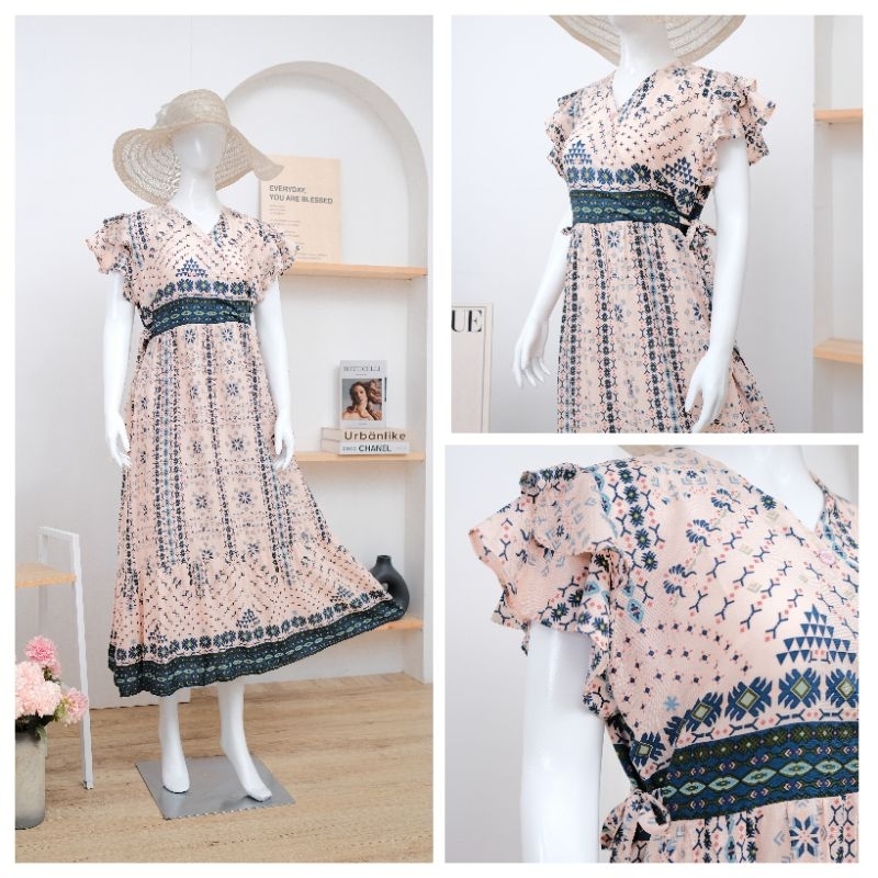 Fatma Dress Daster Rayon Premium Baju Dress Pantai LD115