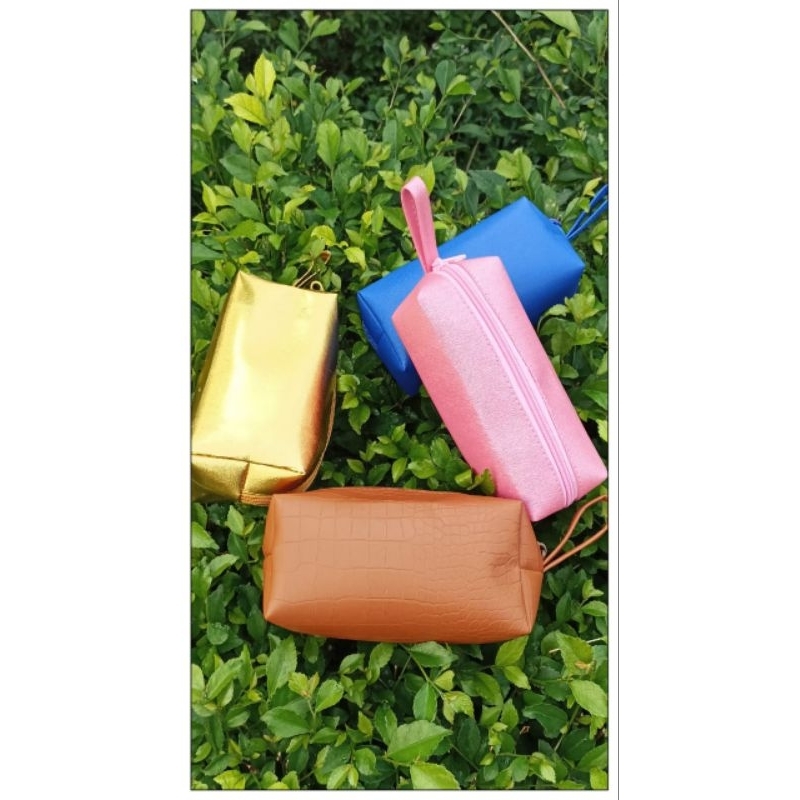 POUCH BOXY  SOUVENIR PERNIKAHAN POUCH SKINCARE POUCH MURAH