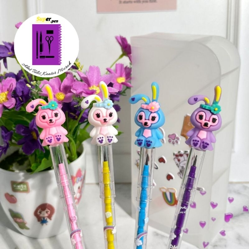 

PENSIL SUSUN DUFFY CAT KARAKTER PENCIL PELURU LUCU IMUT KADO UNIK SOUVERNIR