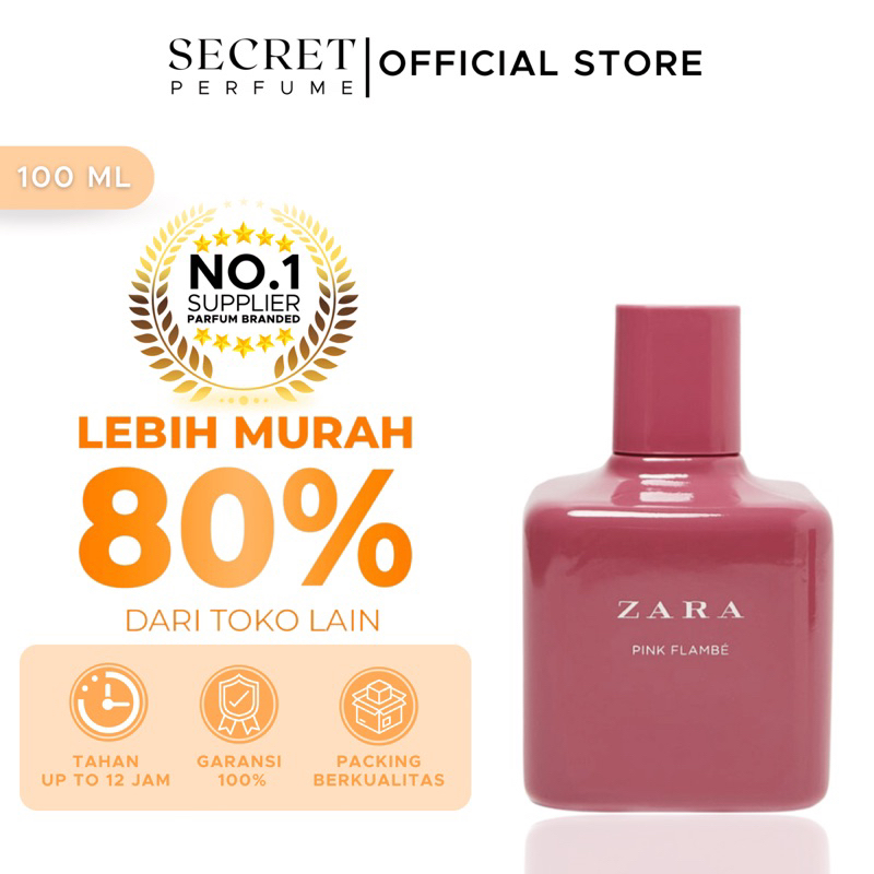 Parfum Zara Pink Flambe [ 100 % Original Singapore] EDT Parfum Wanita By Secret Perfume