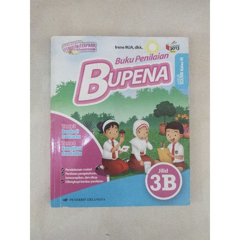 Buku bekas original Bupena untuk SD/MI kelas 3 jilid 3B revisi by erlangga