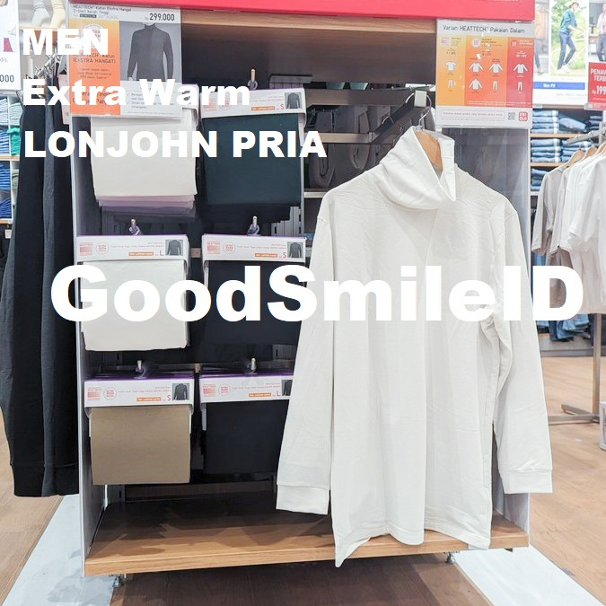 SALE Men HEATTECH Turtleneck Kerah Tinggi EXTRA WARM / ULTRA WARM Katun T-Shirt  (Ekstra Hangat) KAO