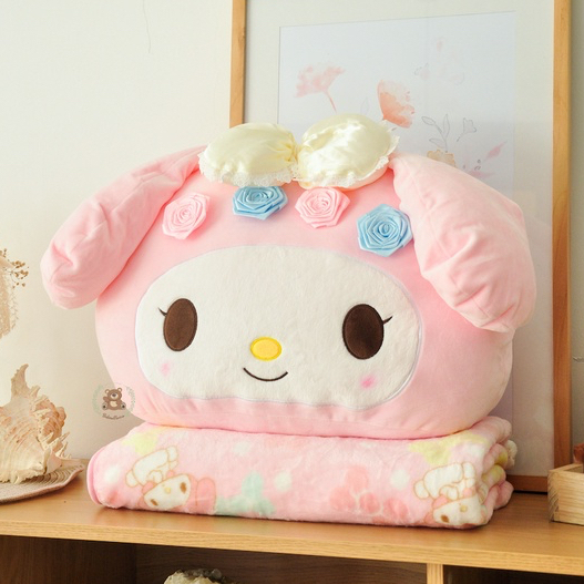 Boneka Bantal Kepala Karakter Sanrio Besar Pompurin Cinnamoroll Kuromi My Melody Bahan Lembut Empuk Bantal Sofa Lucu