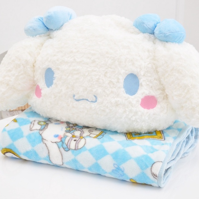 Boneka Bantal Kepala Karakter Sanrio Besar Pompurin Cinnamoroll Kuromi My Melody Bahan Lembut Empuk Bantal Sofa Lucu