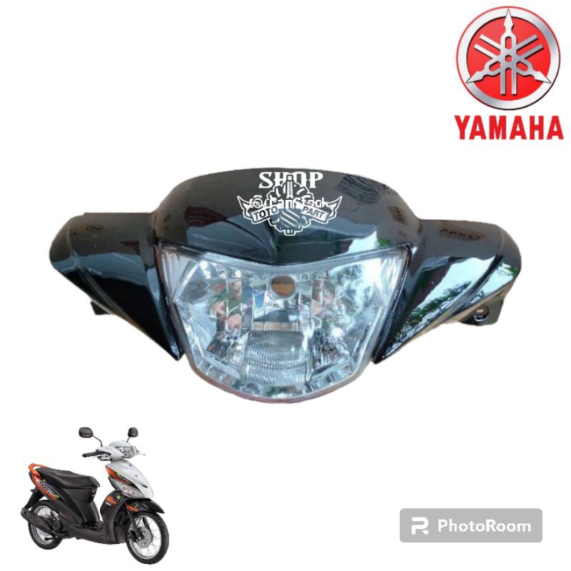 Batok Kepala Depan Mio J Full Set Reflektor Lampu Depan Hitam  Mio Gt - Mio J