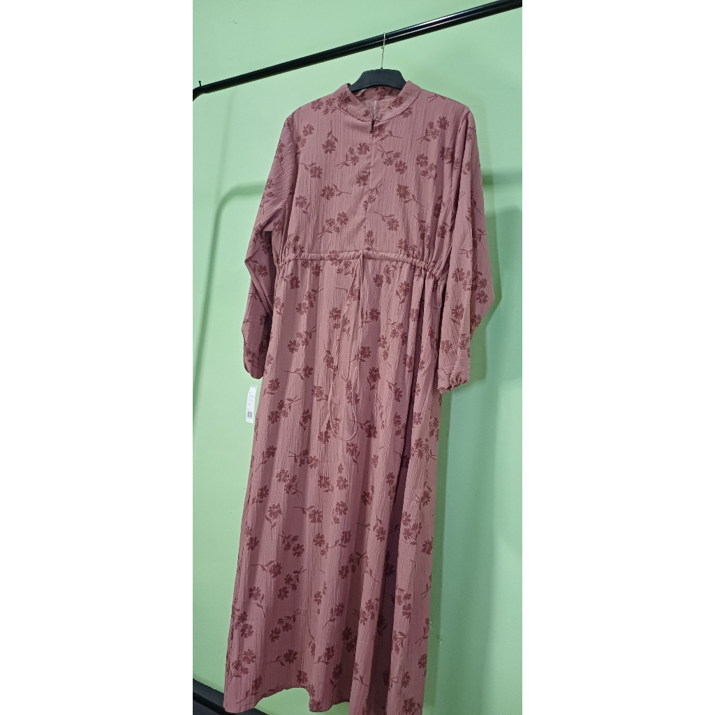 Gamis Crinkle Bunga