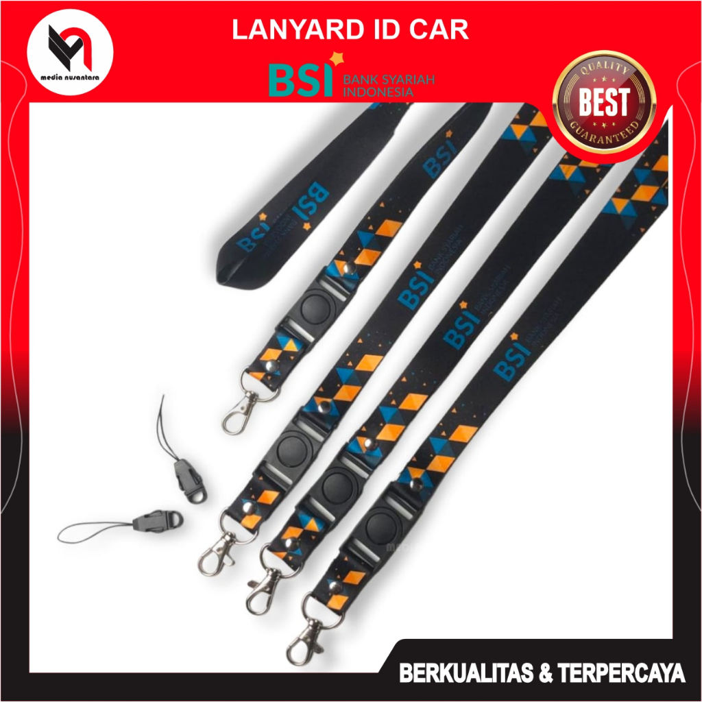 

BSI Bank Syariah Indonesia Tali Lanyard ID Card Printing Full Colour